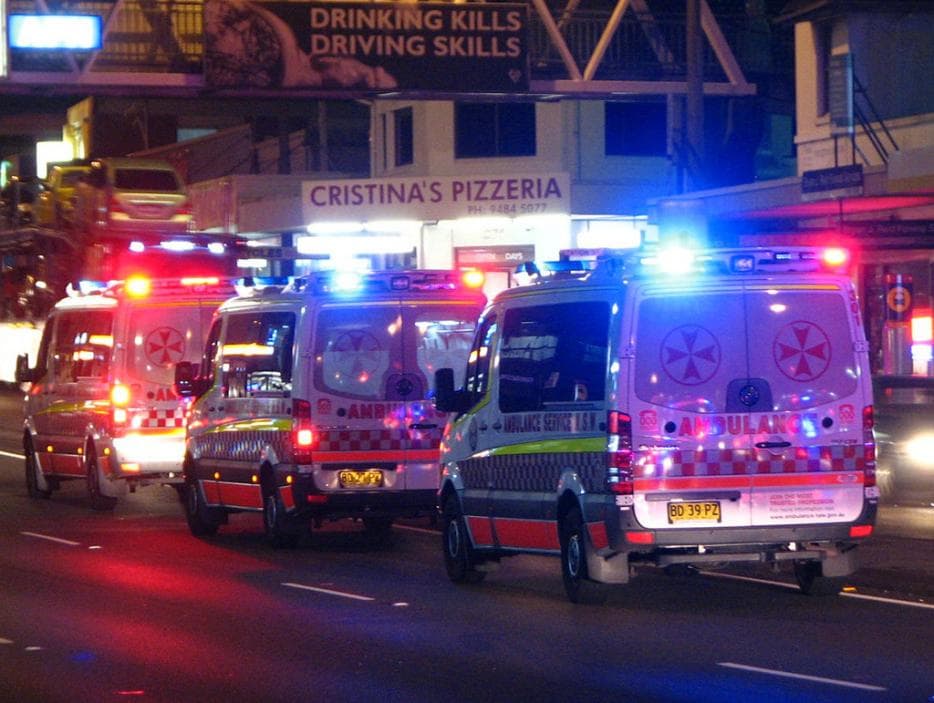 Emergency ambulance on standby